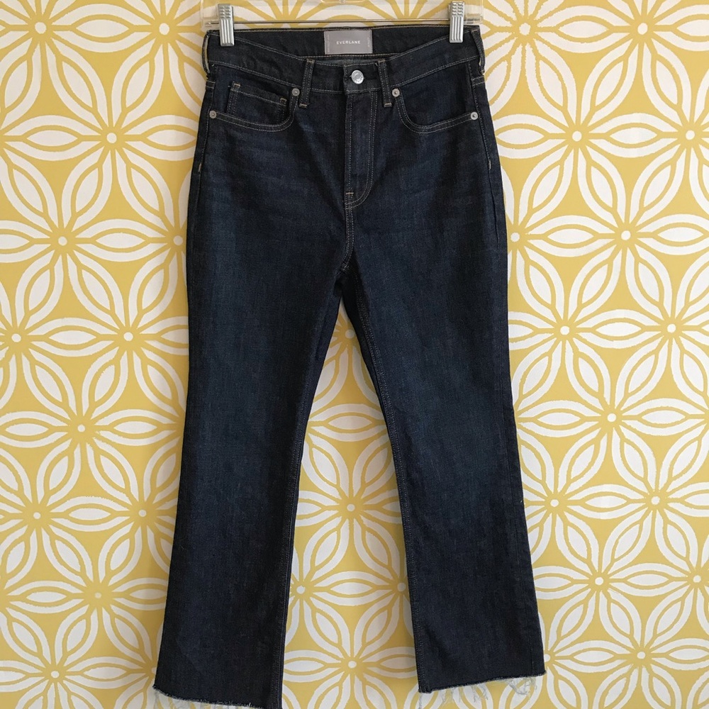 Everlane Kick Crop Jean, Dark Blue wash, size 26